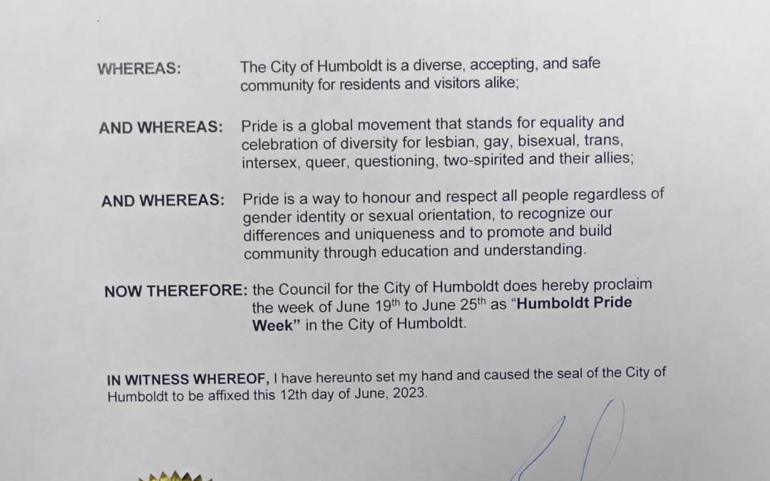Mayor Proclaims “Humboldt Pride Week”