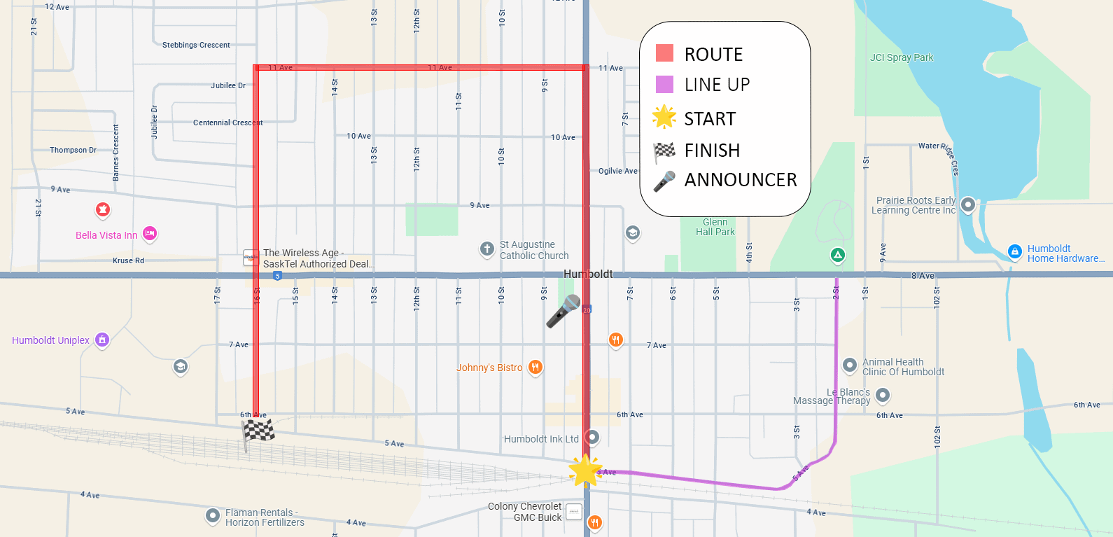 Summer Sizzler Parade Map 2025